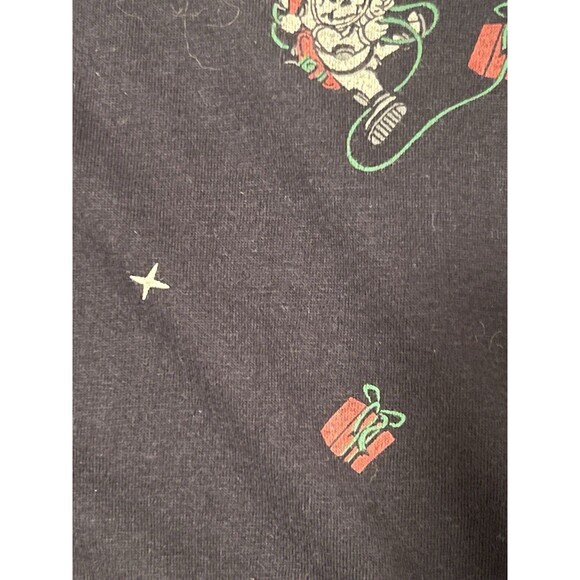 Eighty Eight Mens T-Shirt Blue Santa Claus Aliens Stealing Christmas Size Medium - Picture 4 of 8